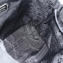 PRADA Hand Bag Nylon Black Silver Auth 179699A-18