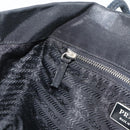 PRADA Hand Bag Nylon Black Silver Auth 179699A-20