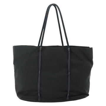 PRADA Hand Bag Nylon Black Silver Auth 179699A - 0
