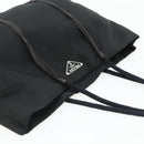 PRADA Hand Bag Nylon Black Silver Auth 179699A-6