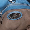 FENDI Celeria Anna Umhängetasche Leder 2way Marine Silber Auth 179700A-18