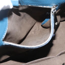 FENDI Celeria Anna Umhängetasche Leder 2way Marine Silber Auth 179700A-23