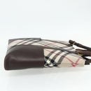 BURBERRY Nova Check Tote Bag Canvas Beige Gold Auth 179704A-4