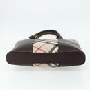 BURBERRY Nova Check Tote Bag Canvas Beige Gold Auth 179704A-5