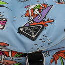 PRADA Rucksack Nylon Hellblau Silber Orig. 179705A-18
