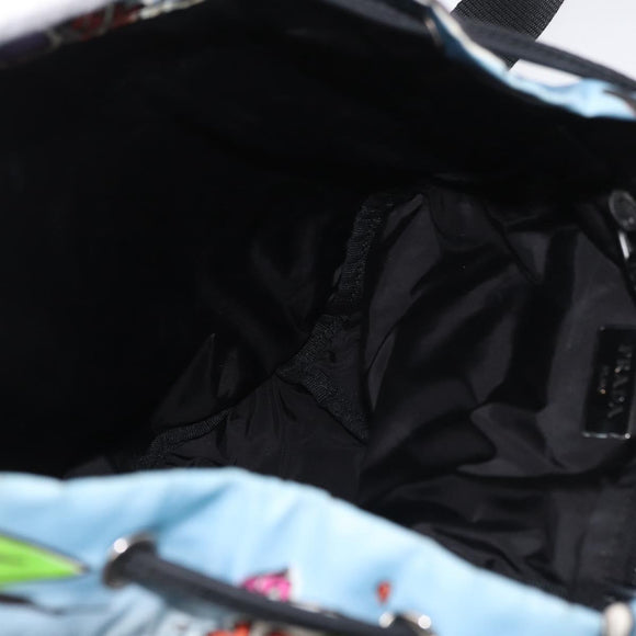 PRADA Rucksack Nylon Hellblau Silber Orig. 179705A