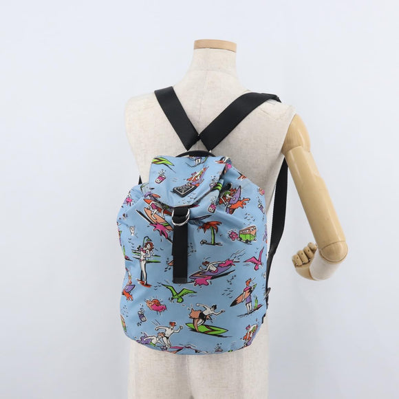 PRADA Rucksack Nylon Hellblau Silber Orig. 179705A