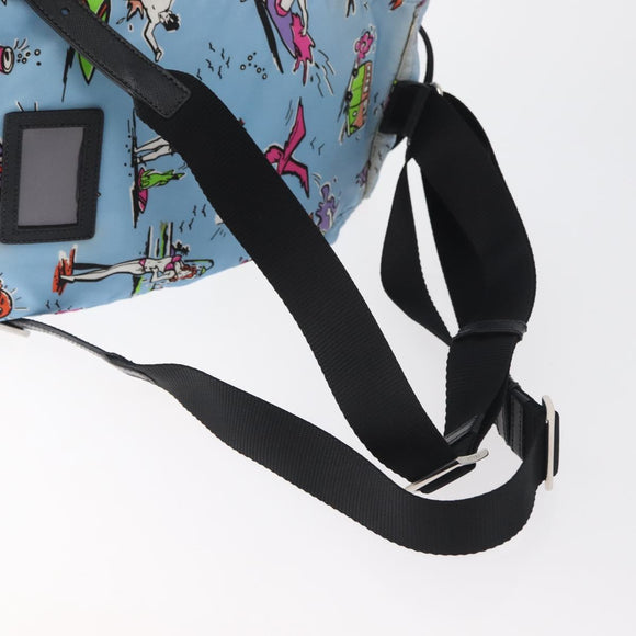 PRADA Rucksack Nylon Hellblau Silber Orig. 179705A