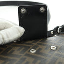 FENDI Zucca Canvas Bucket Slim Shoulder Bag Black Brown Auth 179706V-19