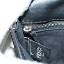 FENDI Zucca Canvas Bucket Slim Shoulder Bag Black Brown Auth 179706V-26