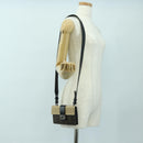 FENDI Zucca Canvas Bucket Slim Shoulder Bag Black Brown Auth 179706V-28