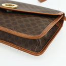 CELINE Macadam Canvas Circle Shoulder Bag PVC Leather Brown Gold Auth 179710A-9