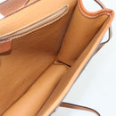 CELINE Macadam Canvas Circle Shoulder Bag PVC Leather Brown Gold Auth 179710A-19