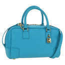 LOEWE Amazona 23 Handtas Leer 2-weg Lichtblauw Goud Auth 179711V-1