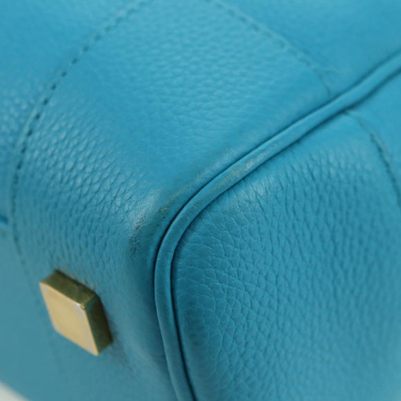 LOEWE Amazona 23 Handtas Leer 2-weg Lichtblauw Goud Auth 179711V