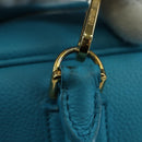 LOEWE Amazona 23 Handtas Leer 2-weg Lichtblauw Goud Auth 179711V-10