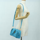 LOEWE Amazona 23 Handtas Leer 2-weg Lichtblauw Goud Auth 179711V-26
