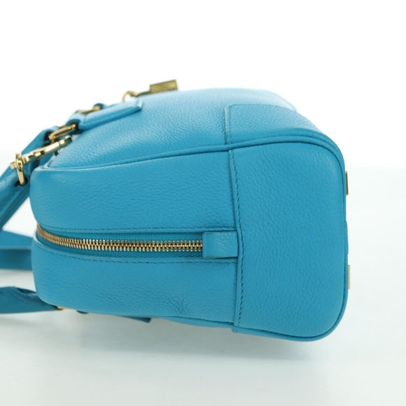LOEWE Amazona 23 Handtas Leer 2-weg Lichtblauw Goud Auth 179711V