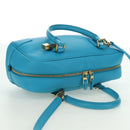 LOEWE Amazona 23 Handtas Leer 2-weg Lichtblauw Goud Auth 179711V-6