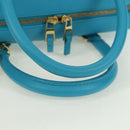 LOEWE Amazona 23 Handtas Leer 2-weg Lichtblauw Goud Auth 179711V-7