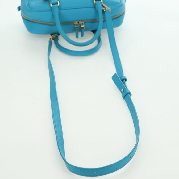 LOEWE Amazona 23 Handtas Leer 2-weg Lichtblauw Goud Auth 179711V