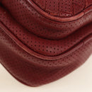 BOTTEGA VENETA INTRECCIATO Shoulder Bag Leather Bordeaux 154554 Auth 179712V-10
