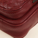 BOTTEGA VENETA INTRECCIATO Shoulder Bag Leather Bordeaux 154554 Auth 179712V-15