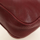 BOTTEGA VENETA INTRECCIATO Shoulder Bag Leather Bordeaux 154554 Auth 179712V-16