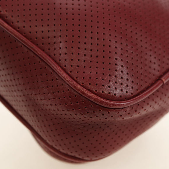 BOTTEGA VENETA INTRECCIATO Shoulder Bag Leather Bordeaux 154554 Auth 179712V