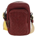 BOTTEGA VENETA INTRECCIATO Shoulder Bag Leather Bordeaux 154554 Auth 179712V-13