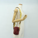 BOTTEGA VENETA INTRECCIATO Shoulder Bag Leather Bordeaux 154554 Auth 179712V-22
