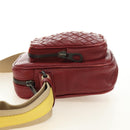 BOTTEGA VENETA INTRECCIATO Shoulder Bag Leather Bordeaux 154554 Auth 179712V-3