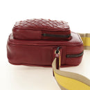 BOTTEGA VENETA INTRECCIATO Shoulder Bag Leather Bordeaux 154554 Auth 179712V-4
