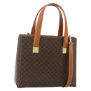 CELINE Macadam Canvas Hand Bag PVC Leather 2way Brown Gold Auth 179713A-1