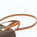 CELINE Macadam Canvas Hand Bag PVC Leather 2way Brown Gold Auth 179713A-15