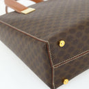CELINE Macadam Canvas Hand Bag PVC Leather 2way Brown Gold Auth 179713A-16