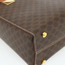 CELINE Macadam Canvas Hand Bag PVC Leather 2way Brown Gold Auth 179713A-18