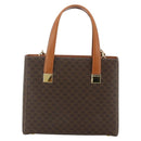 CELINE Macadam Canvas Hand Bag PVC Leather 2way Brown Gold Auth 179713A-13