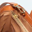 CELINE Macadam Canvas Hand Bag PVC Leather 2way Brown Gold Auth 179713A-22