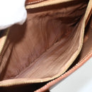 CELINE Macadam Canvas Hand Bag PVC Leather 2way Brown Gold Auth 179713A-11