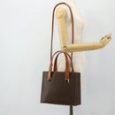 CELINE Macadam Canvas Hand Bag PVC Leather 2way Brown Gold Auth 179713A-24