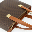 CELINE Macadam Canvas Hand Bag PVC Leather 2way Brown Gold Auth 179713A-6