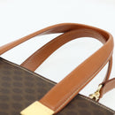 CELINE Macadam Canvas Hand Bag PVC Leather 2way Brown Gold Auth 179713A-14