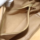 CHANEL Bicolore Shoulder Bag Lamb Skin Beige Gold CC Auth 179714A-21