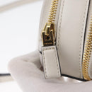 PRADA Hand Bag Leather 2way White Gold Auth 179715A-16