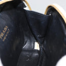 PRADA Hand Bag Leather 2way White Gold Auth 179715A-21