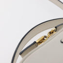 PRADA Hand Bag Leather 2way White Gold Auth 179715A-8