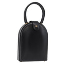 LOEWE Hand Bag Leather Black Gold Auth 179716A-1