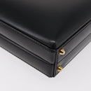 LOEWE Hand Bag Leather Black Gold Auth 179716A-15