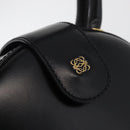 LOEWE Hand Bag Leather Black Gold Auth 179716A-17